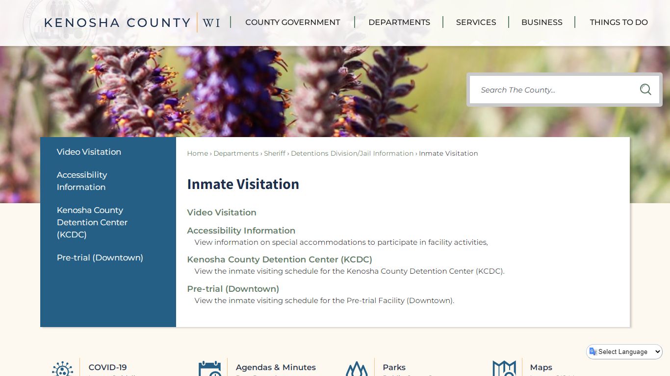 Inmate Visitation | Kenosha County, WI - Official Website